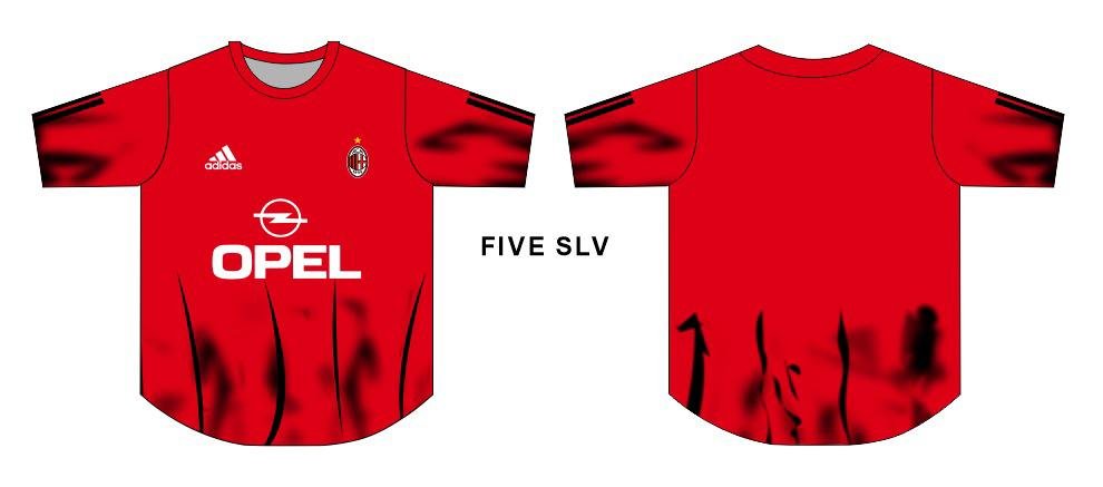 Ac Milan Design Five Sleeve Jersey