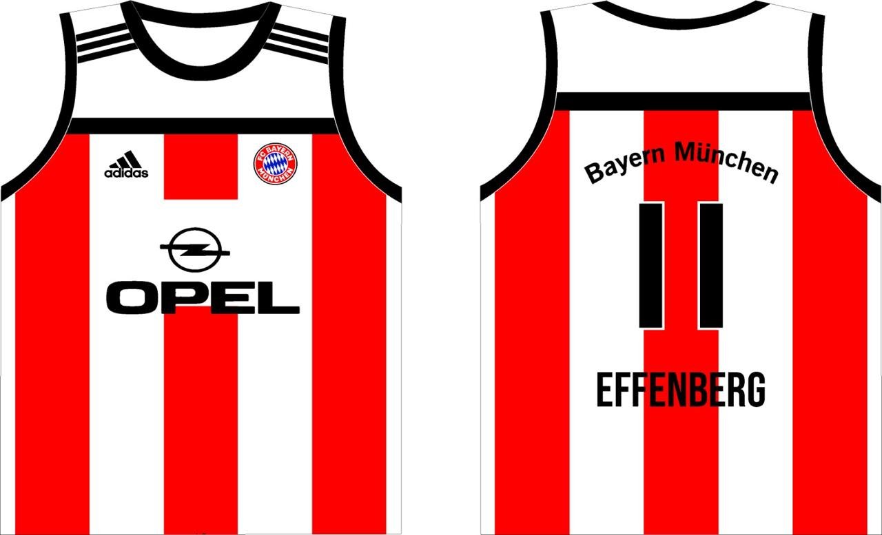 Bayen EFFENBERG -11 Sleveles Jersey ( White + Red )