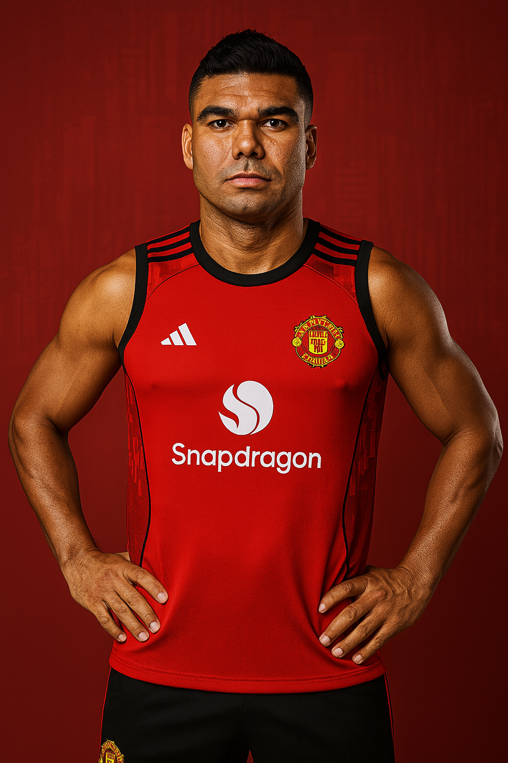 Casemiro- 18 Manchester Sleeveless Jersey ( Red )