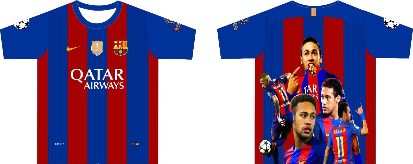 Barcalona Neymar  Normal Jersey With Photo