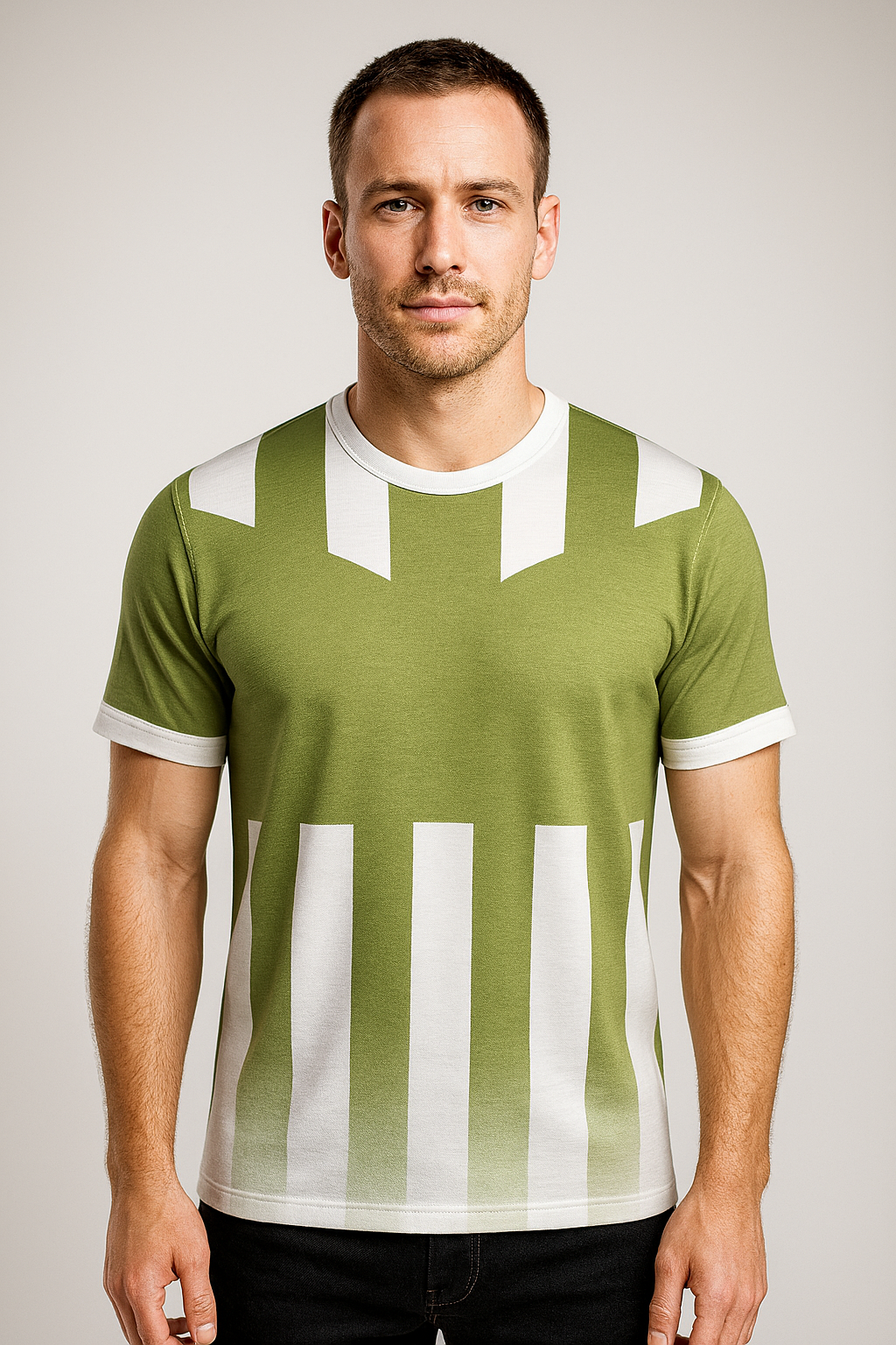Design Jersey White + Green ( line )