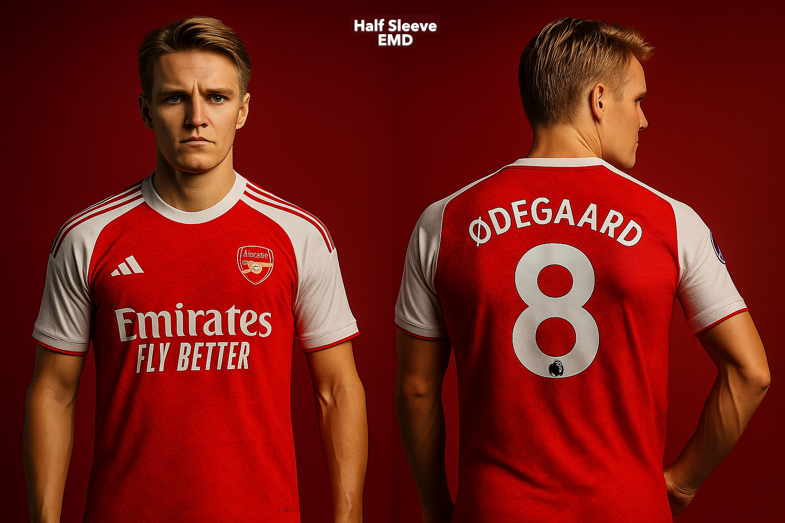 Arsenal Odegaard - 8 Embroidery Normal Jersey ( Red )