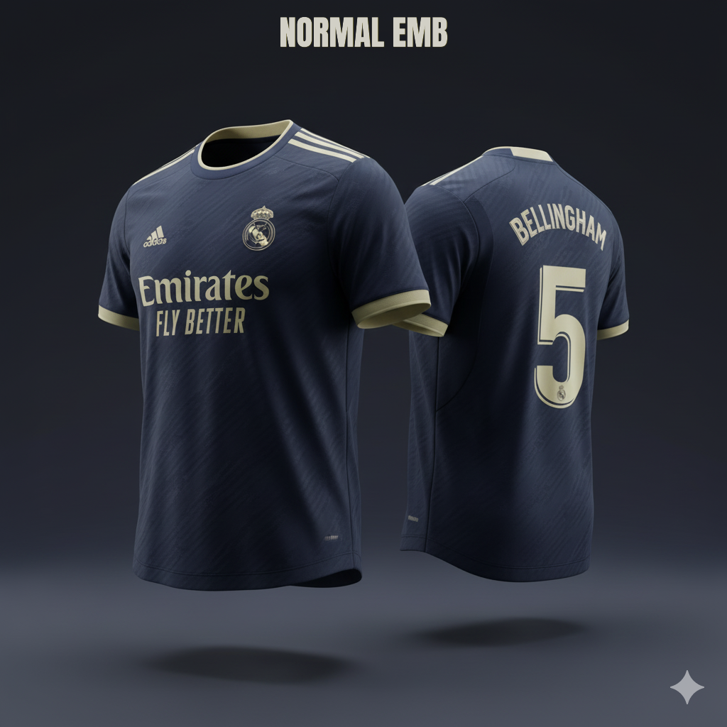Real Madrid Bellingham - 5 Normal Jersey with Embroidery ( Grey )