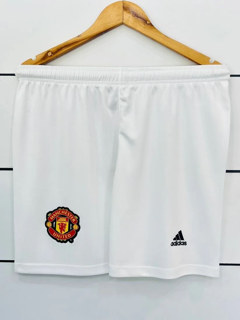 Embroidery Club Shorts -Manchester united ( White )