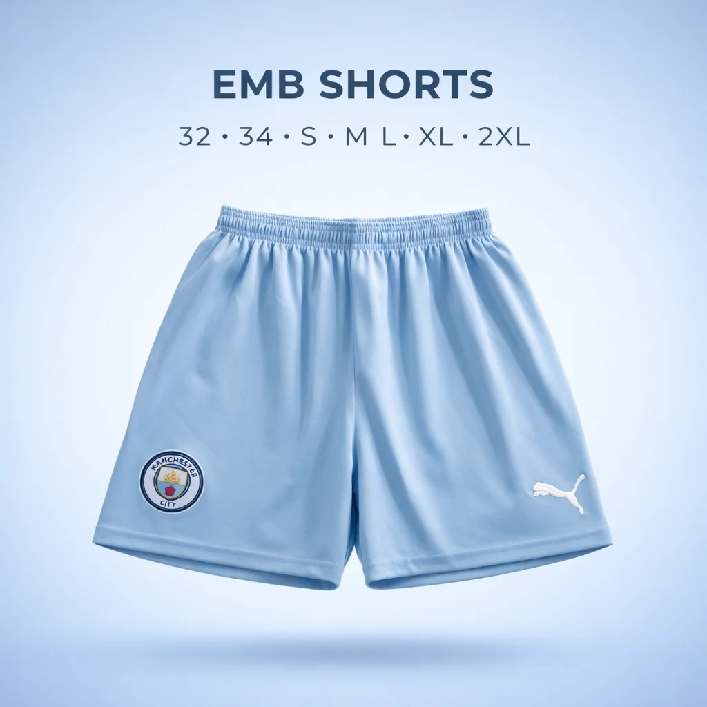 CLUB SHORTS MANCHESTER  CITY SKY-BLUE