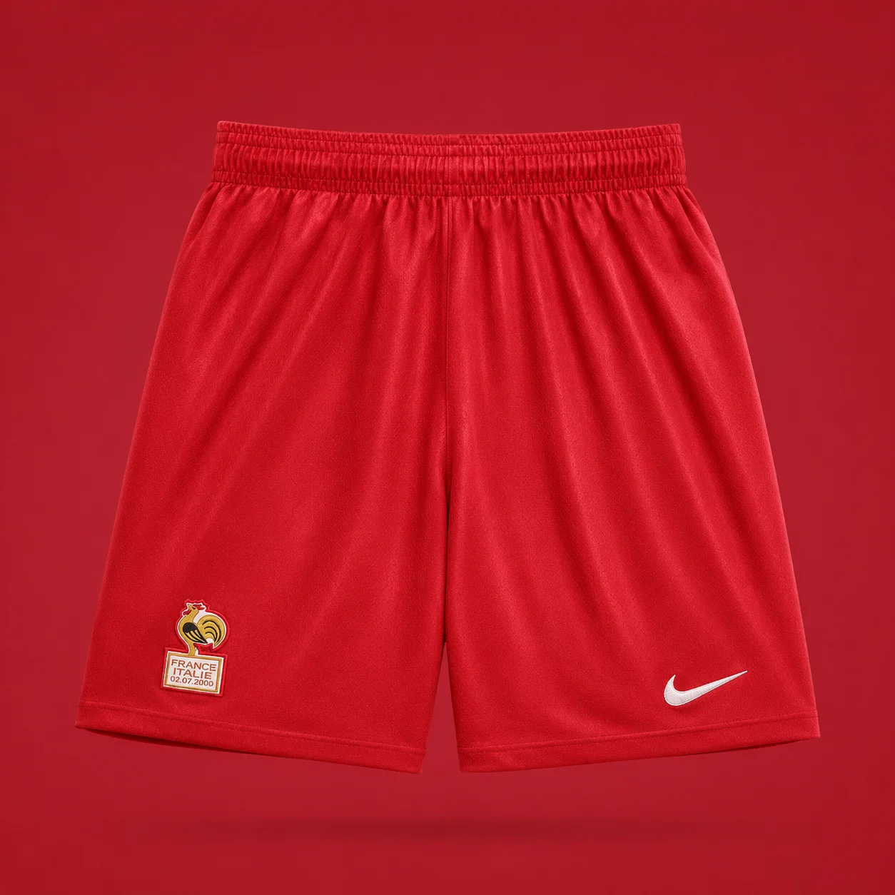 FRANCE EMBROIDERY SHORTS ( RED )