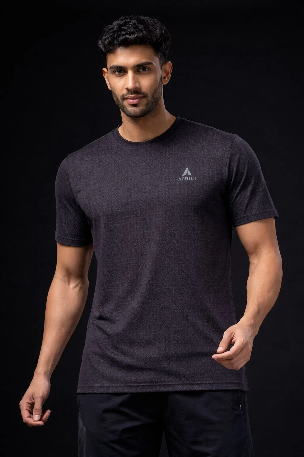 Addict Round Neck Half Sleeve T Shirt